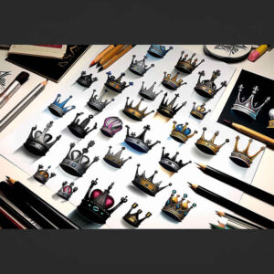 Korony i diamenty - Free tattoo design ideas ai genereted - inkby.ai