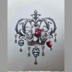 Korony i diamenty - Free tattoo design ideas ai genereted - inkby.ai