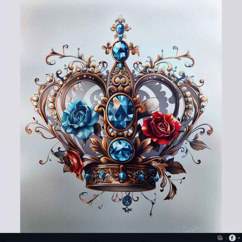 Korony i diamenty - Free tattoo design ideas ai genereted - inkby.ai