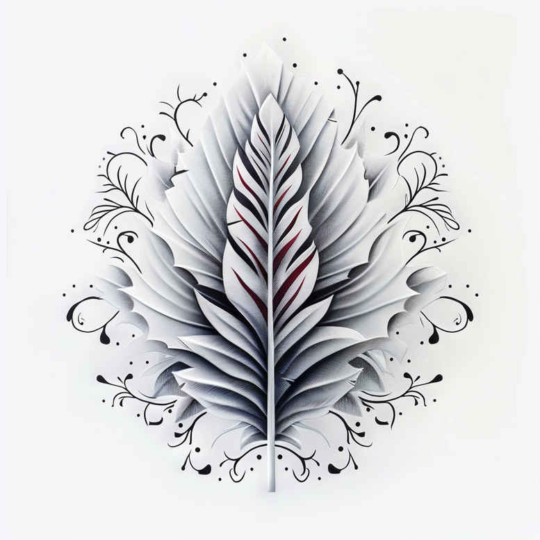 Piórka - Free tattoo design ideas ai genereted - inkby.ai