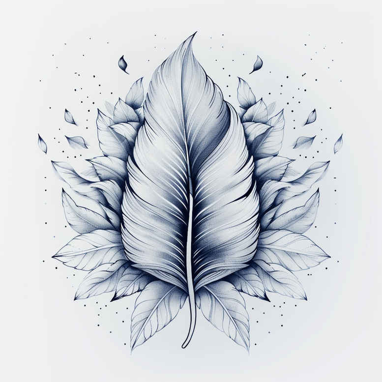 Piórka - Free tattoo design ideas ai genereted - inkby.ai