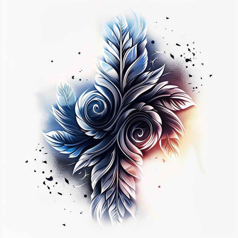Piórka - Free tattoo design ideas ai genereted - inkby.ai