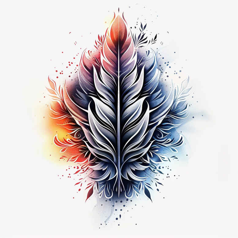 Piórka - Free tattoo design ideas ai genereted - inkby.ai