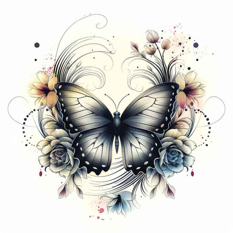 Motyle ćmy ważki - Free tattoo design ideas ai genereted - inkby.ai