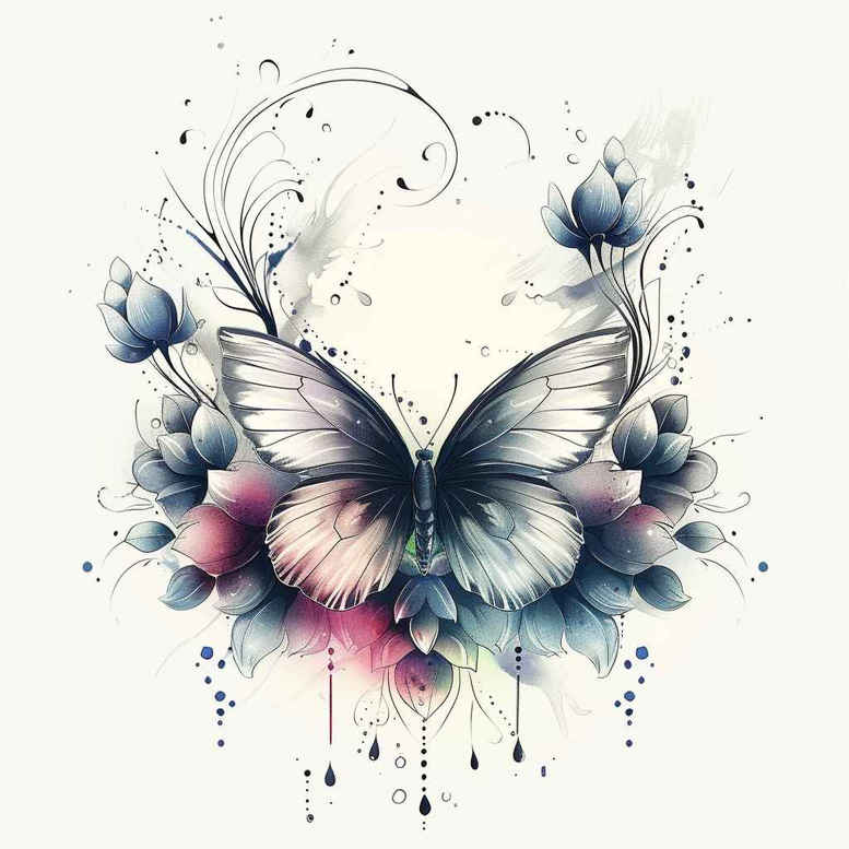 Motyle ćmy ważki - Free tattoo design ideas ai genereted - inkby.ai