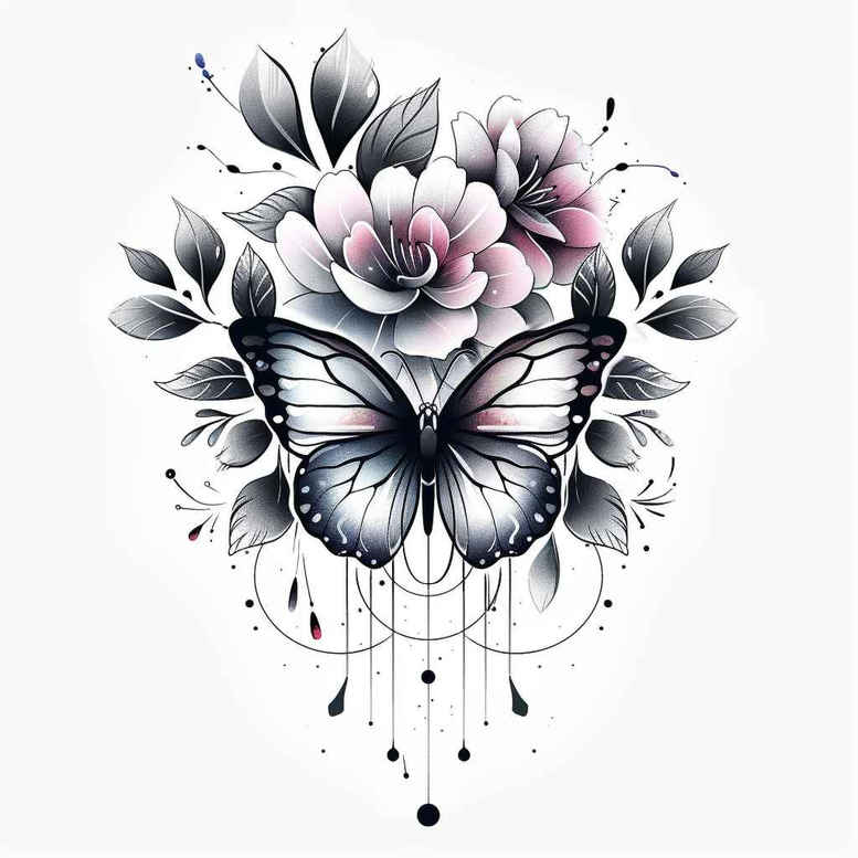 Motyle ćmy ważki - Free tattoo design ideas ai genereted - inkby.ai