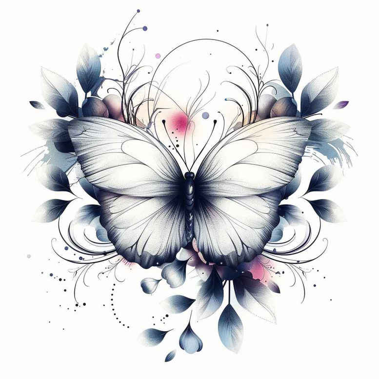 Motyle ćmy ważki - Free tattoo design ideas ai genereted - inkby.ai