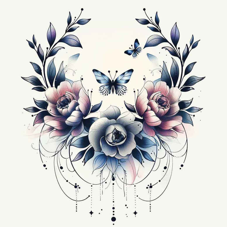 Motyle ćmy ważki - Free tattoo design ideas ai genereted - inkby.ai
