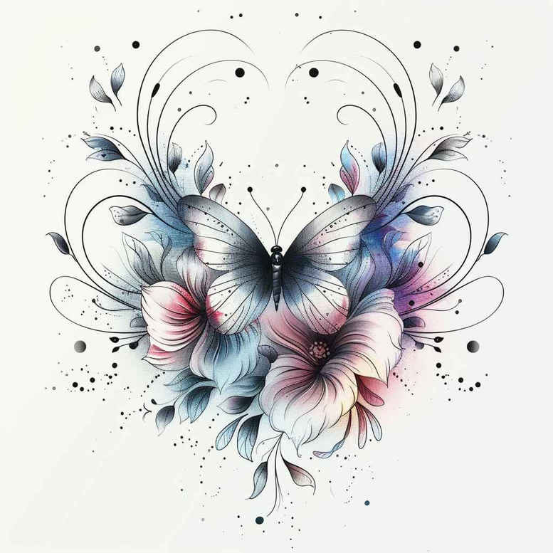 Motyle ćmy ważki - Free tattoo design ideas ai genereted - inkby.ai