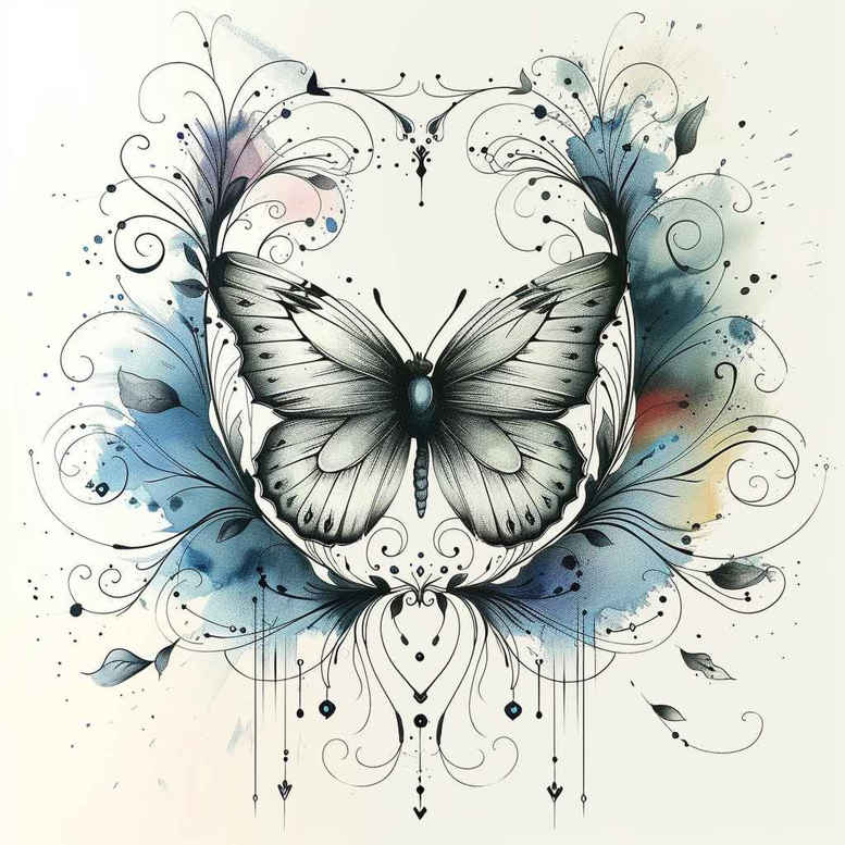 Motyle ćmy ważki - Free tattoo design ideas ai genereted - inkby.ai