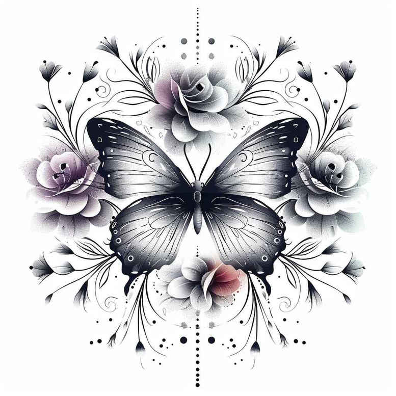 Motyle ćmy ważki - Free tattoo design ideas ai genereted - inkby.ai