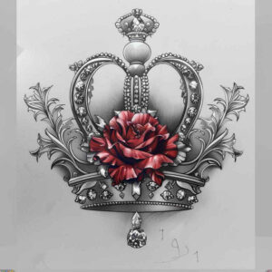 Korony i diamenty - Free tattoo design ideas ai genereted - inkby.ai