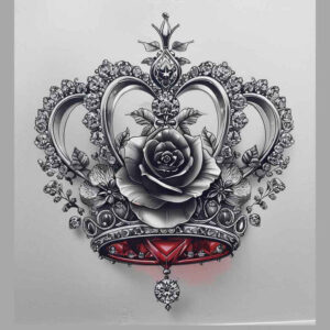 Korony i diamenty - Free tattoo design ideas ai genereted - inkby.ai