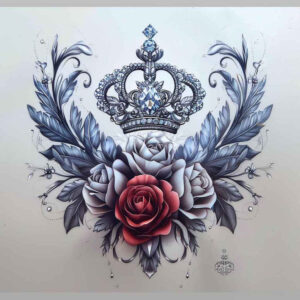 Korony i diamenty - Free tattoo design ideas ai genereted - inkby.ai
