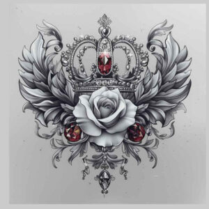 Korony i diamenty - Free tattoo design ideas ai genereted - inkby.ai