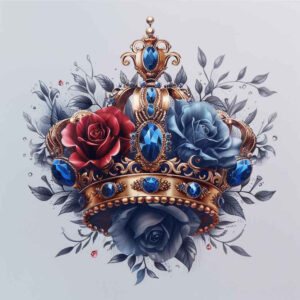 Korony i diamenty - Free tattoo design ideas ai genereted - inkby.ai