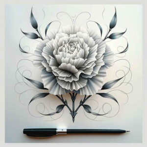 Delikatne kwiaty - Free tattoo design ideas ai genereted - inkby.ai