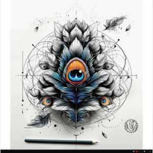 Piórka - Free tattoo design ideas ai genereted - inkby.ai