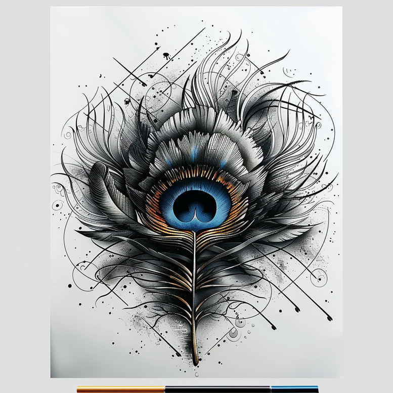 Piórka - Free tattoo design ideas ai genereted - inkby.ai