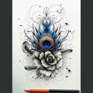 Piórka - Free tattoo design ideas ai genereted - inkby.ai