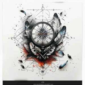 Piórka - Free tattoo design ideas ai genereted - inkby.ai