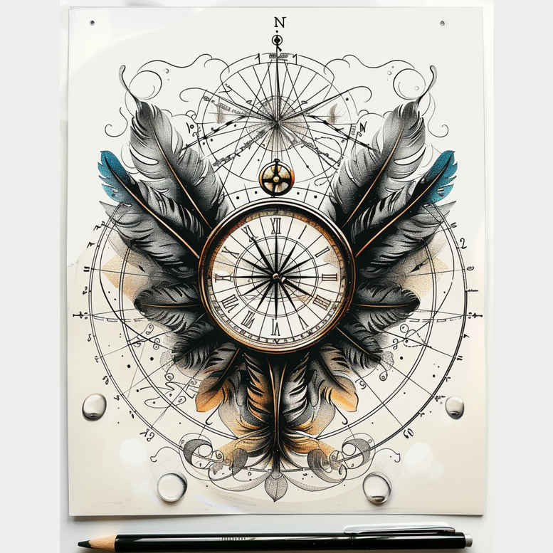Piórka - Free tattoo design ideas ai genereted - inkby.ai