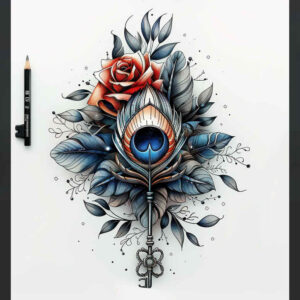 Piórka - Free tattoo design ideas ai genereted - inkby.ai