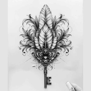 Piórka - Free tattoo design ideas ai genereted - inkby.ai