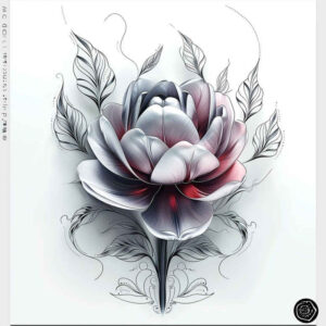 Delikatne kwiaty - Free tattoo design ideas ai genereted - inkby.ai