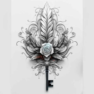 Piórka - Free tattoo design ideas ai genereted - inkby.ai