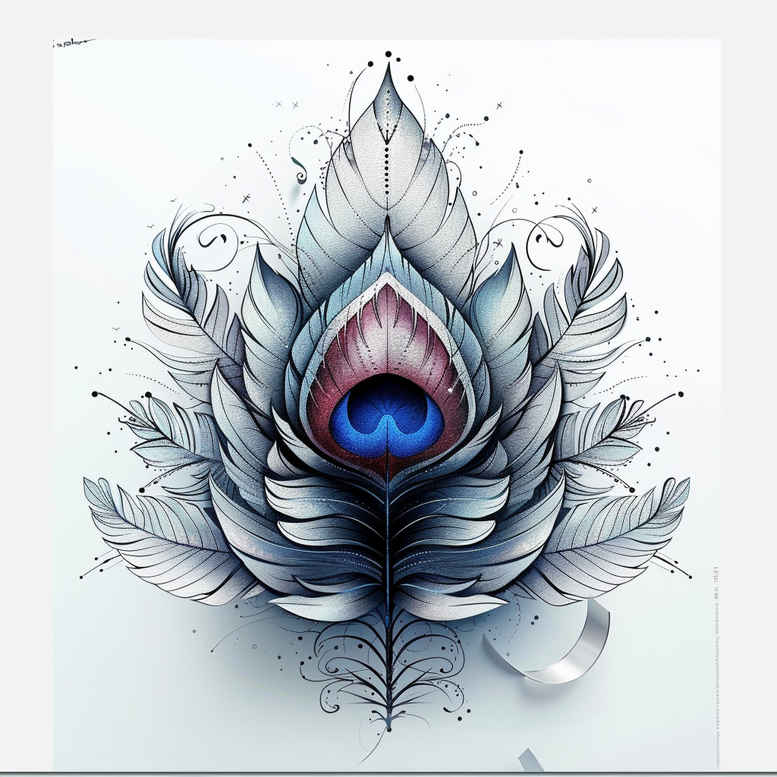 Piórka - Free tattoo design ideas ai genereted - inkby.ai