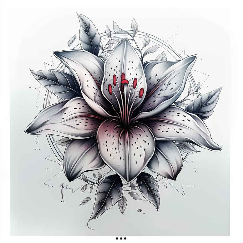 Delikatne kwiaty - Free tattoo design ideas ai genereted - inkby.ai