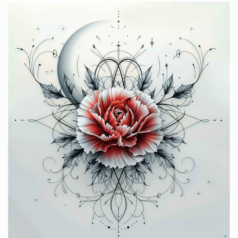 Delikatne kwiaty - Free tattoo design ideas ai genereted - inkby.ai