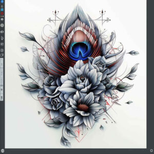 Piórka - Free tattoo design ideas ai genereted - inkby.ai
