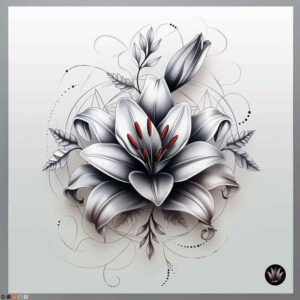 Delikatne kwiaty - Free tattoo design ideas ai genereted - inkby.ai