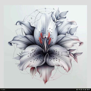 Delikatne kwiaty - Free tattoo design ideas ai genereted - inkby.ai