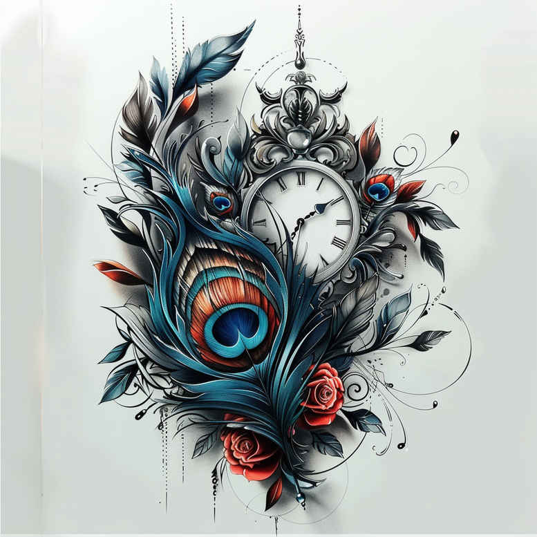 Piórka - Free tattoo design ideas ai genereted - inkby.ai