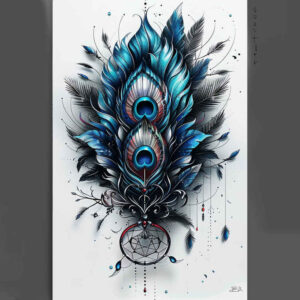 Piórka - Free tattoo design ideas ai genereted - inkby.ai