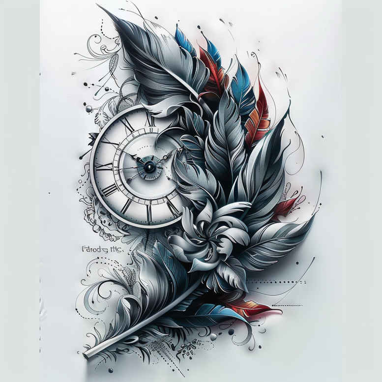 Piórka - Free tattoo design ideas ai genereted - inkby.ai