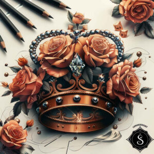 Korony i diamenty - Free tattoo design ideas ai genereted - inkby.ai