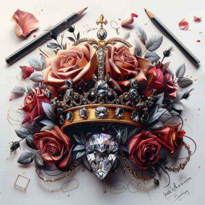 Korony i diamenty - Free tattoo design ideas ai genereted - inkby.ai