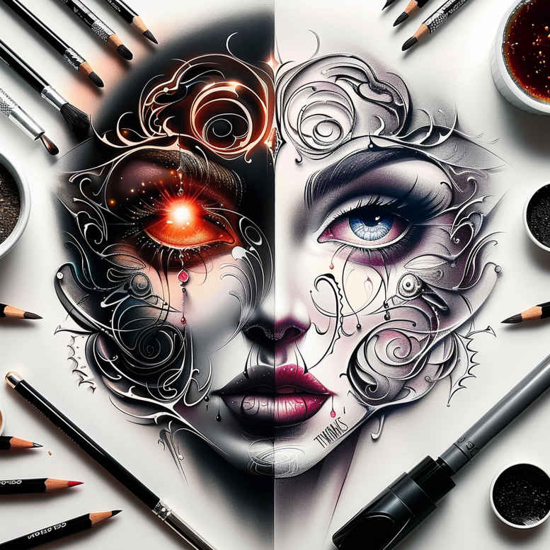 Inne mroczne - Free tattoo design ideas ai genereted - inkby.ai