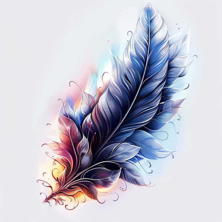 Piórka - Free tattoo design ideas ai genereted - inkby.ai