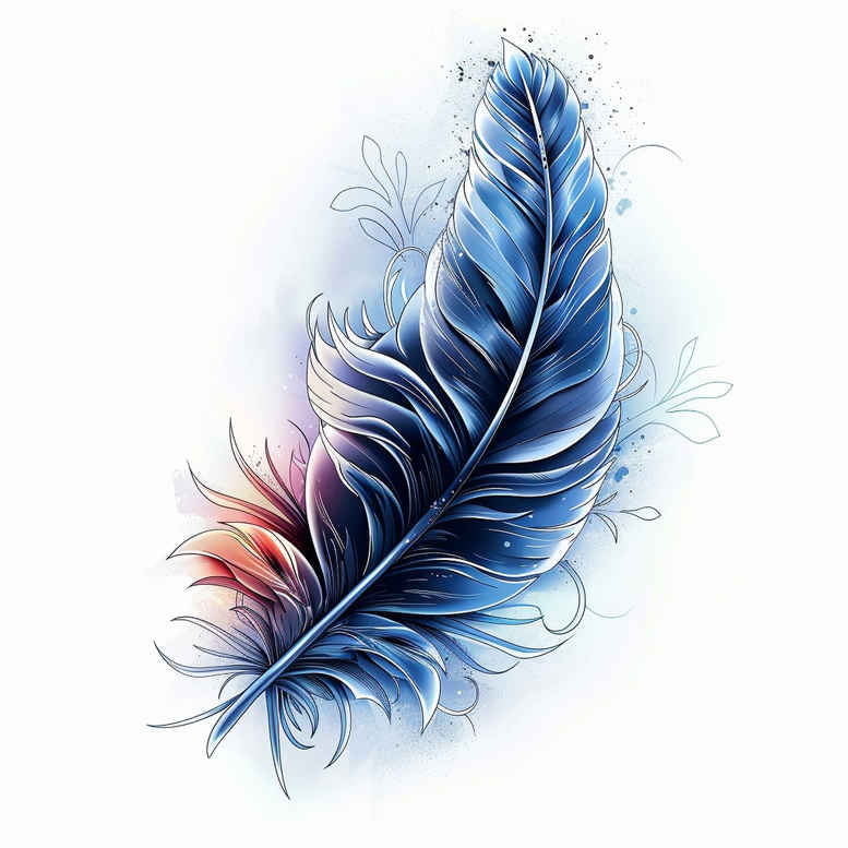 Piórka - Free tattoo design ideas ai genereted - inkby.ai