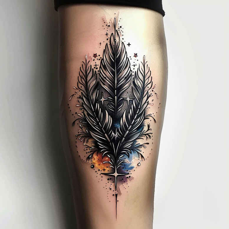 Piórka - Free tattoo design ideas ai genereted - inkby.ai