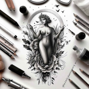 Postacie. - Free tattoo design ideas ai genereted - inkby.ai