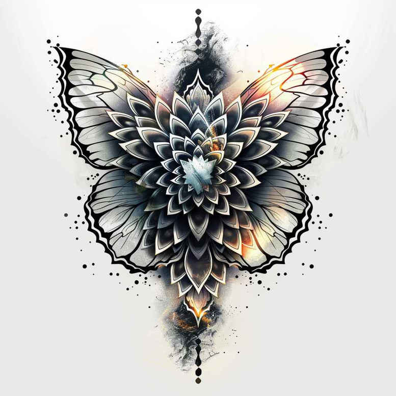 Motyle ćmy ważki - Free tattoo design ideas ai genereted - inkby.ai