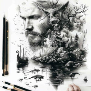 Wikingowie - Free tattoo design ideas ai genereted - inkby.ai