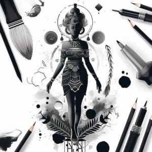 Postacie. - Free tattoo design ideas ai genereted - inkby.ai