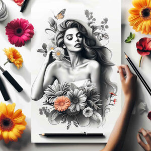 Postacie. - Free tattoo design ideas ai genereted - inkby.ai